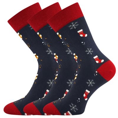 DECHRIS Christmas dress socks with images of CHRISTMAS SOCKS