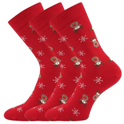 DECHRIS Christmas dress socks with reindeer motifs