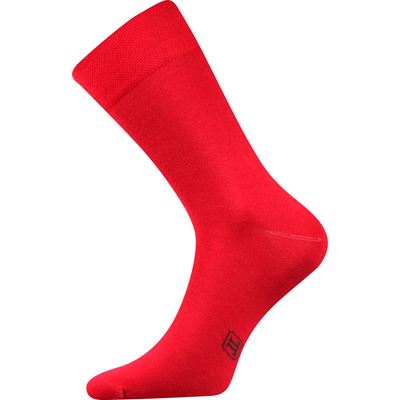 DECOLOR men's dress socks with silver RED