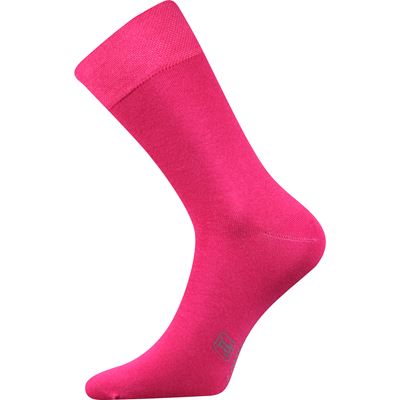 DECOLOR men's formal socks with silver DARK PINK