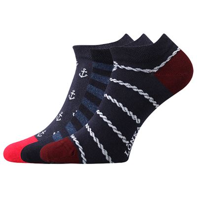 DEDON mix NAVY short summer socks (3 pairs)