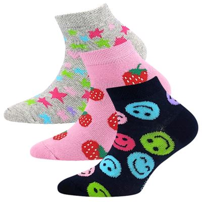 Children's short socks DEDONIK summer GIRLS mix H (3 pairs)