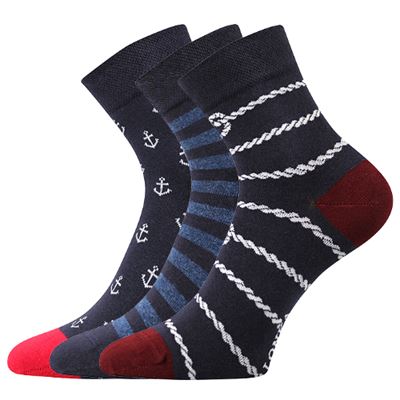 Cotton summer socks DEDOT mix NAVY (3 pairs)