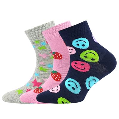 DEDOTIK children's summer socks GIRLS mix H (3 pairs)