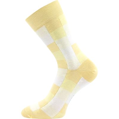 DEKOSTKAN cotton checked socks with silver MIX A (3 pairs)