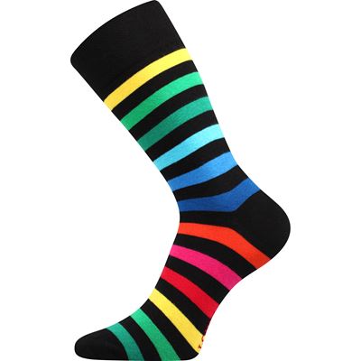 Men's striped socks DELINE cotton MIX (3 pairs)