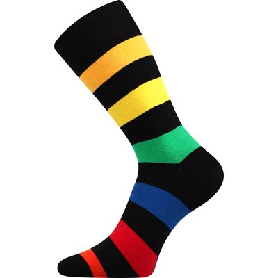 Men's striped socks DELINE cotton MIX (3 pairs)