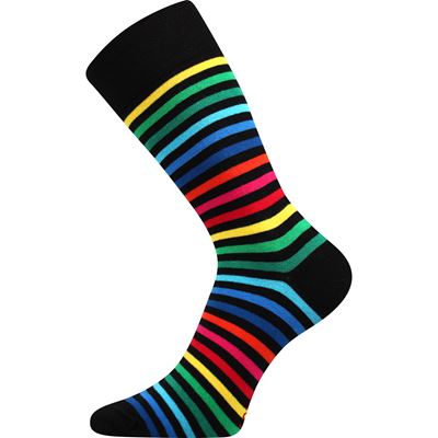 Men's striped socks DELINE cotton MIX (3 pairs)