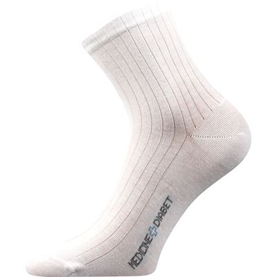 DEMEDIK medicine socks with non-constricting cuff, WHITE