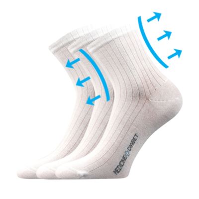 DEMEDIK medicine socks with non-constricting cuff, WHITE