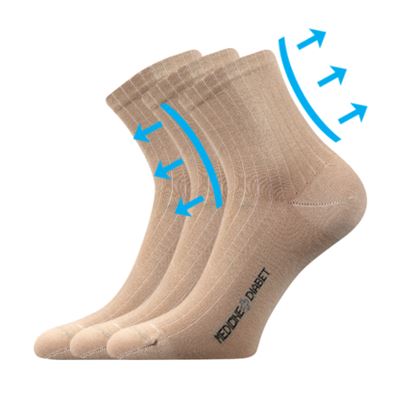 DEMEDIK medicine socks with non-constricting cuff BEIGE