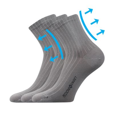 DEMEDIK medicine socks with non-constricting cuff LIGHT GREY