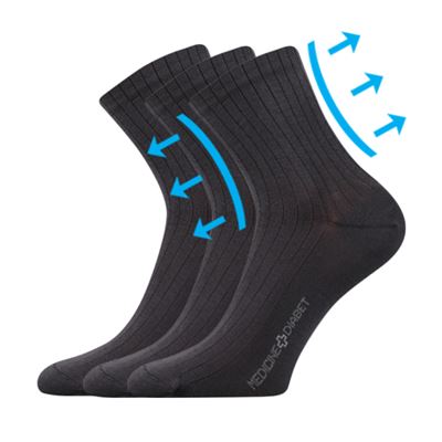 DEMEDIK medicine socks with non-constricting cuff DARK GREY