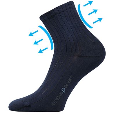 DEMEDIK medicine socks with non-constricting cuff DARK BLUE