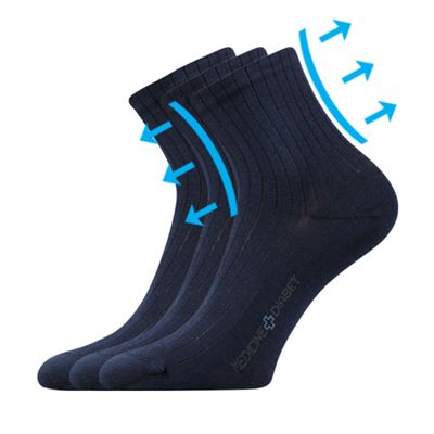 DEMEDIK medicine socks with non-constricting cuff DARK BLUE