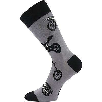 Men's funny socks DEPATE with MOTO 1 grey images