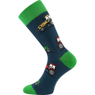 Men's funny socks DEPATE with pictures of TRACTORS