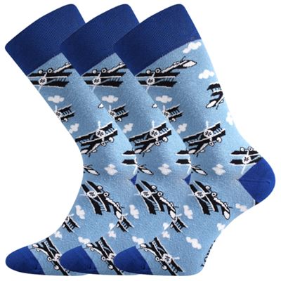 Men's funny socks DEPATE with pictures of AIRCRAFT