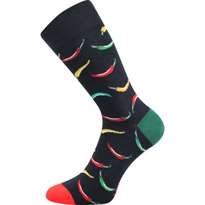 Men's funny socks DEPATE with pictures of PEPPERS