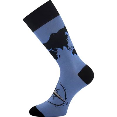 DEPATE picture socks with WORLDS motif