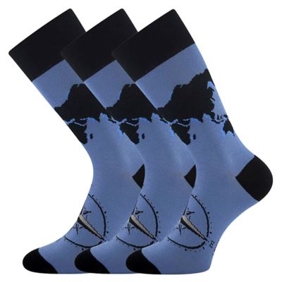 DEPATE picture socks with WORLDS motif Lonka 126862 2