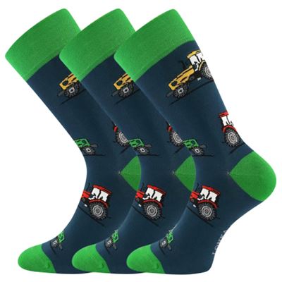 Men's funny socks DEPATE with pictures of TRACTORS
