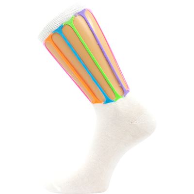 DESDEMONA white summer socks with cut-outs