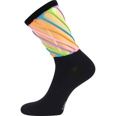 DESDEMONA black summer socks with cut-outs (1 pair) BOMA 121187 3