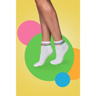 DESDEMONA white summer socks with cut-outs