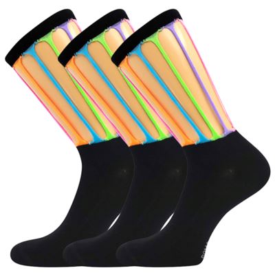 DESDEMONA black summer socks with cut-outs (1 pair)
