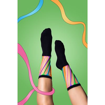 DESDEMONA black summer socks with cut-outs (1 pair) BOMA 121187 7