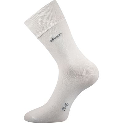 DESILVE cotton socks with silver ions, WHITE