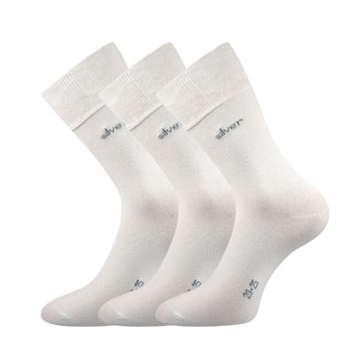 DESILVE cotton socks with silver ions, WHITE