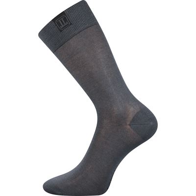 DESTYLE men's dress socks made of mercerised cotton, DARK GREY
