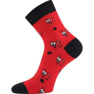 DEVIVE funny dress socks with ladybird pictures