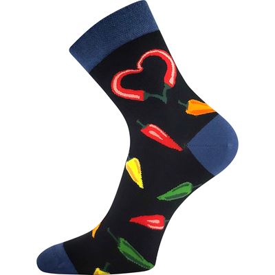 DEVIVE funny dress socks with PEPPER images