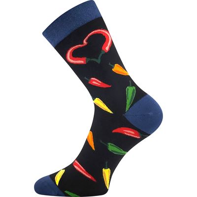 DEVIVE funny dress socks with PEPPER images