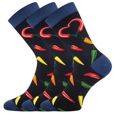DEVIVE funny dress socks with PEPPER images