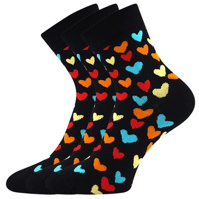 DEVIVE funny dress socks with HEART images