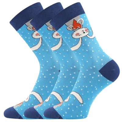 DEVIVE funny dress socks with pictures of BUNNIES