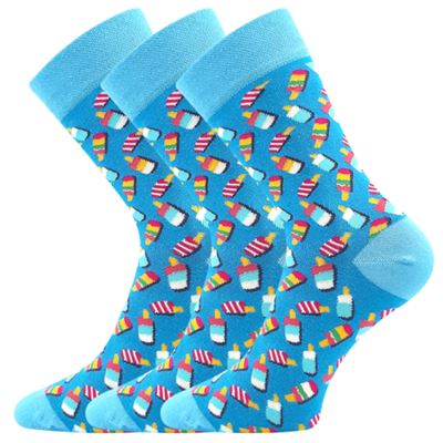 DEVIVE funny dress socks with ICE CREAM pictures