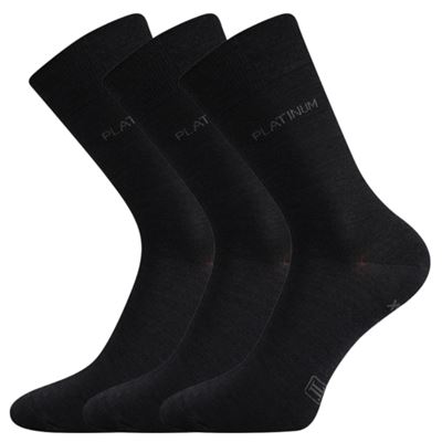 Thin socks made of merino DEWOOL with silver ions BLACK