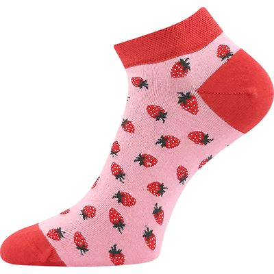 DEWOW colourful socks with STRAWBERRY pictures