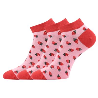 DEWOW colourful socks with STRAWBERRY pictures