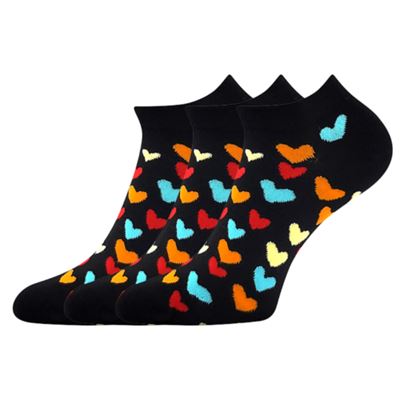 DEWOW colourful socks with HEART designs