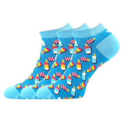 DEWOW colourful socks with ICE CREAM pictures
