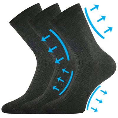 Very stretchy socks DIABAMBIX for diabetics ANTHRACITE MELANGE Lonka 126873 2