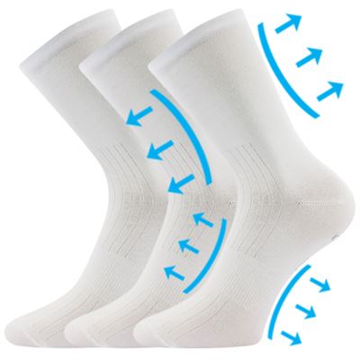 Very stretchy socks DIABAMBIX for diabetics WHITE Lonka 126871 2