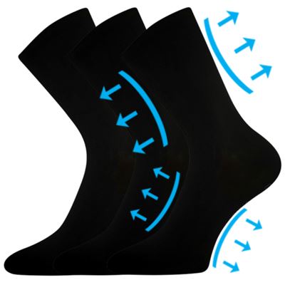 Very stretchy socks DIABAMBIX for diabetics BLACK Lonka 126874 2