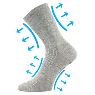 Very stretchy socks DIABAMBIX for diabetics GREY LIGHT